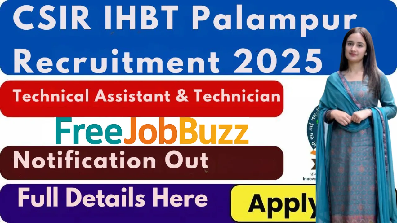 IHBT Palampur Recruitment 2026 for 10th 12th Pass & Graduate