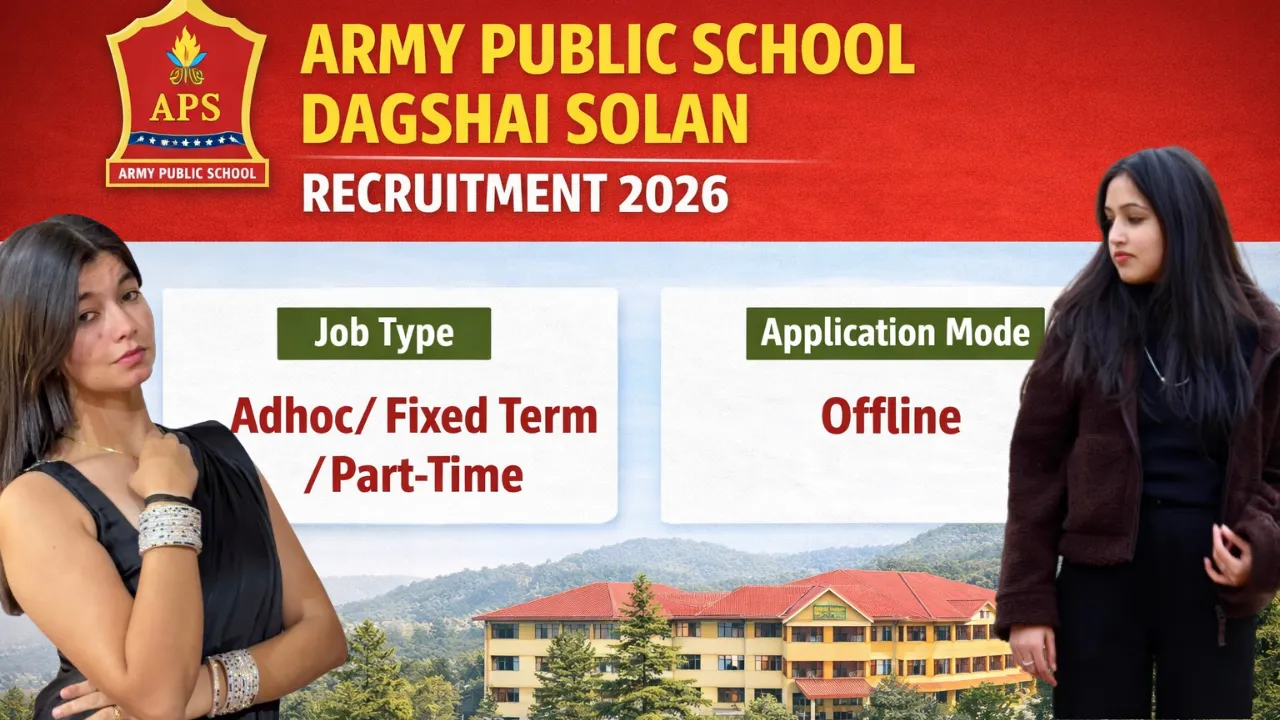 Army Public School Dagshai Solan Recruitment 2026