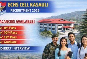 ECHS Cell Kasauli Recruitment for 8th,10th, 12th & Graduate Pass