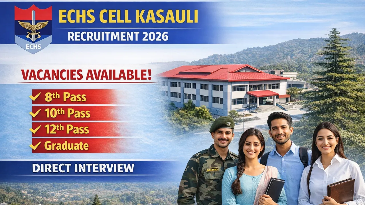 ECHS Cell Kasauli Recruitment for 8th,10th, 12th & Graduate Pass