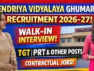 Kendriya Vidyalaya Ghumarwin Recruitment 2026 for TGT & PRT