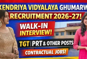 Kendriya Vidyalaya Ghumarwin Recruitment 2026 for TGT & PRT