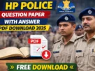 HP Police Question Paper with Answer PDF Download 2025