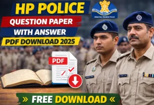 HP Police Question Paper with Answer PDF Download 2025