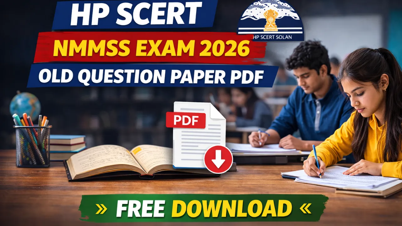 HP SCERT Solan NMMSS Exam 2026 Old Question Paper Pdf