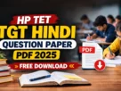 HP TET TGT Hindi Question Paper Pdf 2025 Free Download