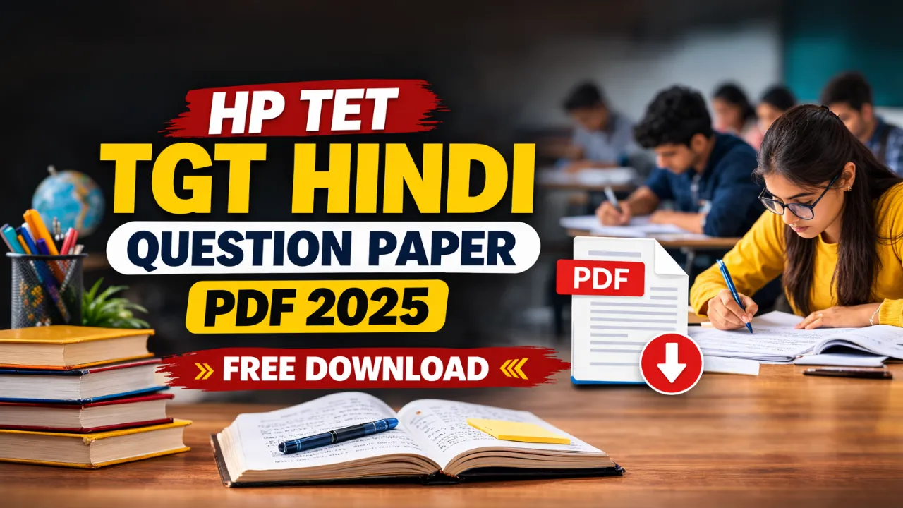 HP TET TGT Hindi Question Paper Pdf 2025 Free Download