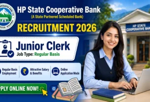 HP State Cooperative Bank Recruitment 2026 for Junior Clerk