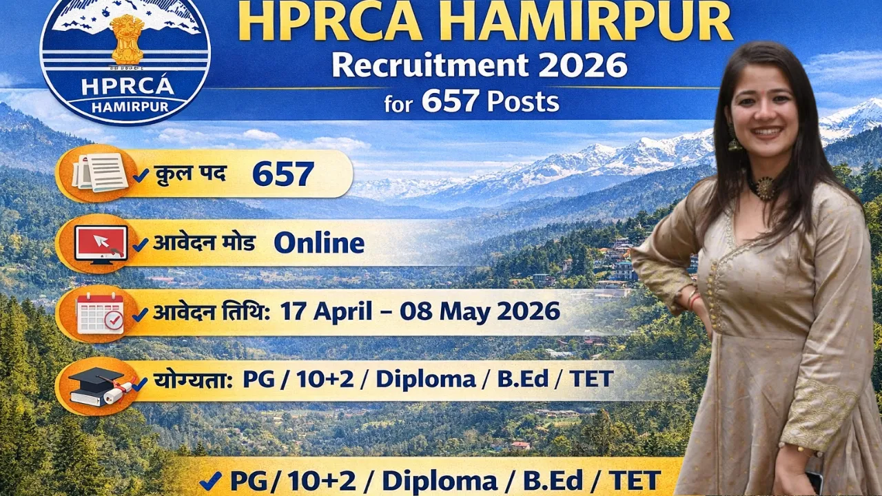 HPRCA Hamirpur Recruitment 2026 for 657 Posts