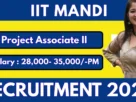 IIT Mandi Recruitment 2026 for Project Associate-II
