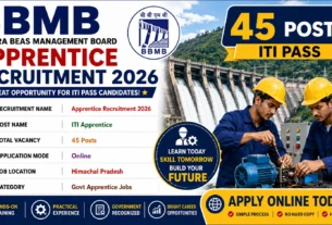BBMB Apprentice Recruitment 2026 for 45 Posts for ITI Pass