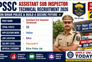 BPSSC Assistant Sub Inspector Technical Recruitment 2026