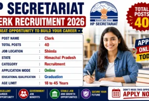 HP Secretariat Clerk Recruitment 2026 for 40 Posts