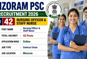 Mizoram PSC Recruitment 2026 for 42 Nursing Officer & Staff Nurse