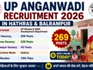 UP Anganwadi Recruitment 2026 in Hathras & Balrampur